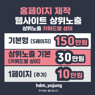 홈페이지 제작 웹사이트 상위노출 가격