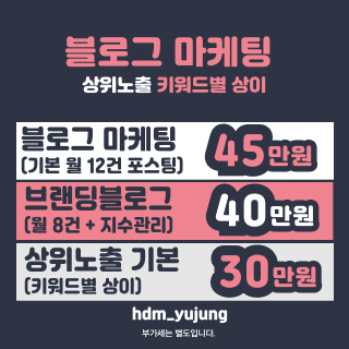 블로그 마케팅 가격